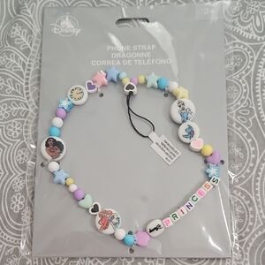 Disney Princess Pastel Beaded Phone Strap